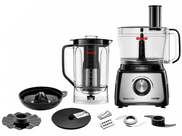 Multiprocessador Mondial 9 en 1 Turbo Chef - 1000W - Imagen 2
