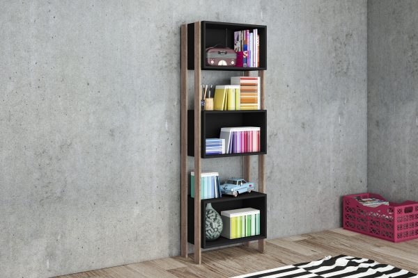 estante retro, almacenamiento, muebles modernos, organización, estante para oficina, estante decorativo, muebles funcionales, estante de madera.