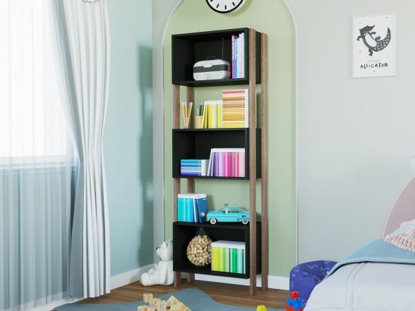 estante retro, almacenamiento, muebles modernos, organización, estante para oficina, estante decorativo, muebles funcionales, estante de madera.