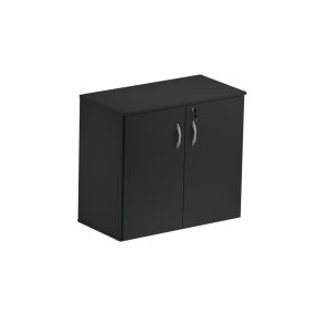 ARMÁRIO BAIXO 2 PORTAS M15 PRETO armario bajo, almacenamiento oficina, mueble con puertas, muebles funcionales, organización, almacenamiento compacto.