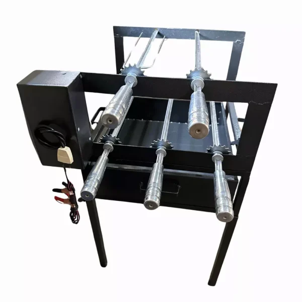 Parrilla Churrasquera Giragrill Movelmax 5 Espetos - Motor Eléctrico, Estructura Desmontable - Imagen 3