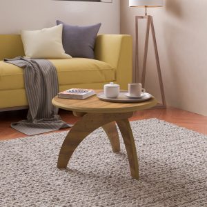 Mesa Centro, estilo retro, mesa de centro con patas curvas, mesa de madera, mesa amplia, mueble funcional, mesa para sala de estar, mesa decorativa.
