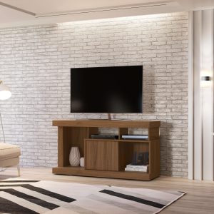 Rack para TV, rack con ruedas, mueble para TV, rack moderno, rack con puerta corredera, rack con espacio de almacenamiento.