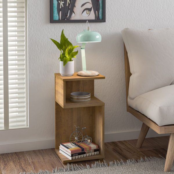 Mesa lateral, mesa con puerta, mesa con almacenamiento, mesa MDF, mesa de diseño moderno, mesa pequeña, mesa decorativa, mesa de noche, mesa auxiliar.