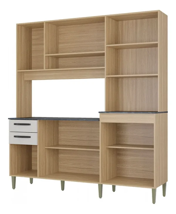 kit para cocina, cocina moderna, muebles de cocina, almacenamiento para cocina, kit de gavetas y puertas, cocina funcional, muebles de cocina Damasco/Off White.