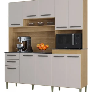 kit para cocina, cocina moderna, muebles de cocina, almacenamiento para cocina, kit de gavetas y puertas, cocina funcional, muebles de cocina Damasco/Off White.