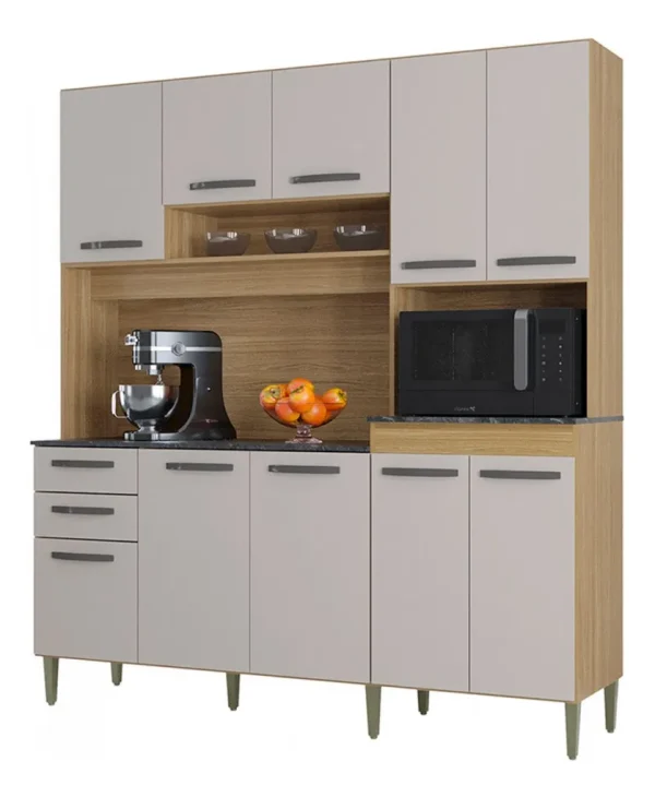 kit para cocina, cocina moderna, muebles de cocina, almacenamiento para cocina, kit de gavetas y puertas, cocina funcional, muebles de cocina Damasco/Off White.