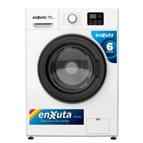 Lavarropas Automático Enxuta 6kg Slim Carga Frontal Blanco — Ciudad del Este