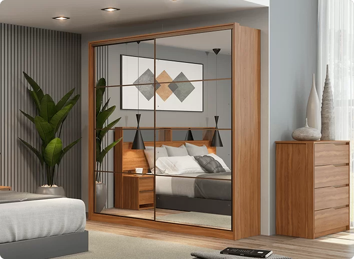 Ropero M1, ropero con espejos, ropero moderno, ropero con cajones, ropero funcional, muebles de dormitorio, ropero con percheros, ropero con divisiones, ropero con guías telescópicas, ropero elegante