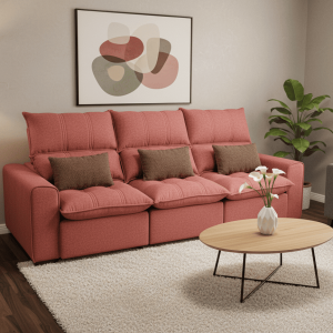 venta de sofa R8. sofá rosa R8, sofá reclinable, sofá plegable, sofá moderno, sofá 2.8 metros, sofá multifuncional, muebles RINCON, sofá de calidad, sofá cómodo