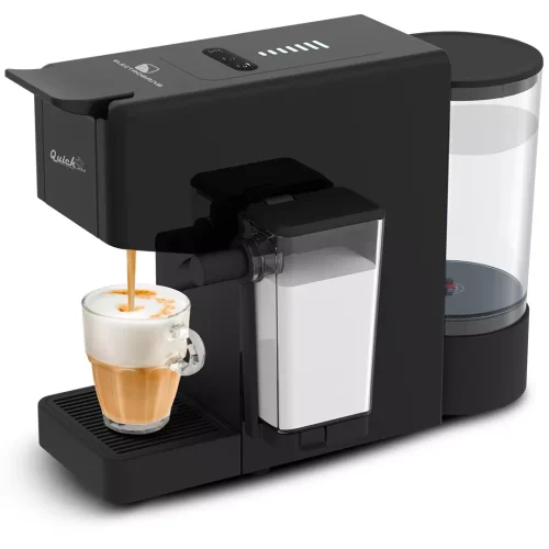 Cafetera, multicápsulas, 3 en 1, ELECTROBRAS, Quick Latte, 20 bares de presión, 1400W, reservorio de agua, sistema de crema, Nespresso, Dolce Gusto, café en polvo, adaptadores, café cremoso, cappuccino, latte.