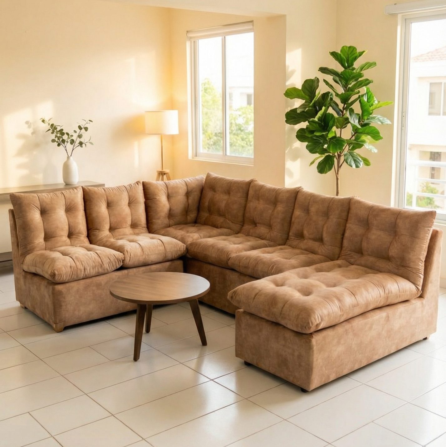 Sofá Esquinero 197x255 cm, Diseño Moderno y Cómodo