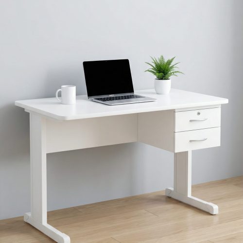 Escritorio Blanco 120x60cm Patas Metal | Minimalista