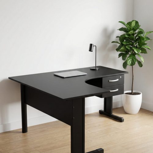 Escritorio Angular en L Movelmax 140x140cm | Blanco o Negro