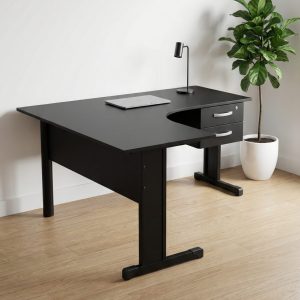 Escritorio Angular en L Movelmax 140x140cm | Blanco o Negro