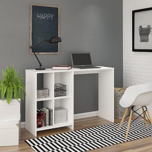 Escritorio Blanco para Notebook 110cm con 4 Nichos | Matrix