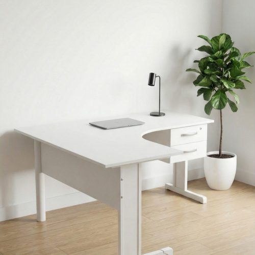 Escritorio Angular Movelmax color BLANCO en L