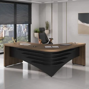 Mesa Director Tamburato, Escritorio con 2 cajones: Lujo y Poder para tu Oficina (200cm).