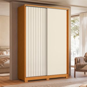 Ropero Corredizo 2 Puertas con Detalle Rayado J2