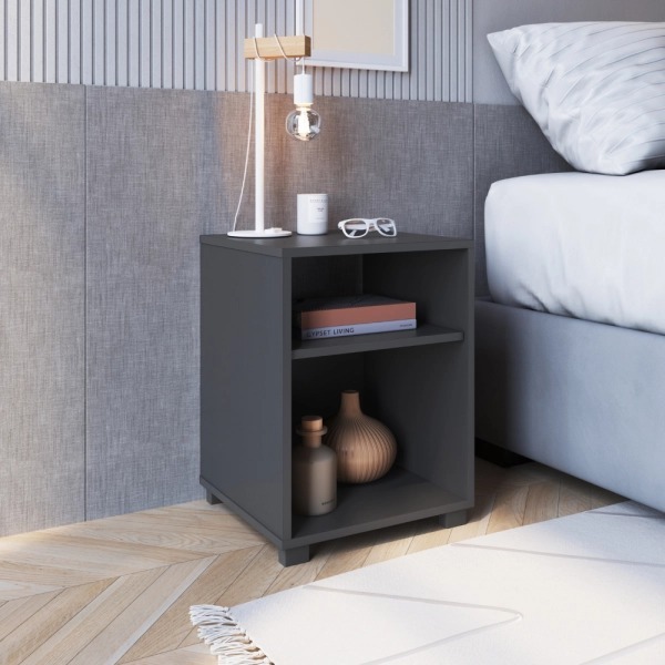 Mesa de Luz Siena Movelmax Grafito 1 Estante — Ciudad del Este