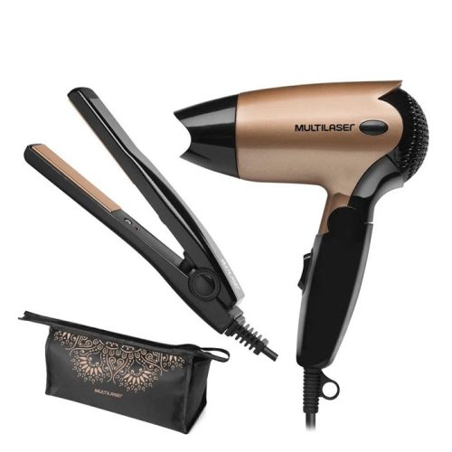 Mini Secador y Mini Planchita Multilaser EB025 Bivolt de Viaje - Ciudad del Este