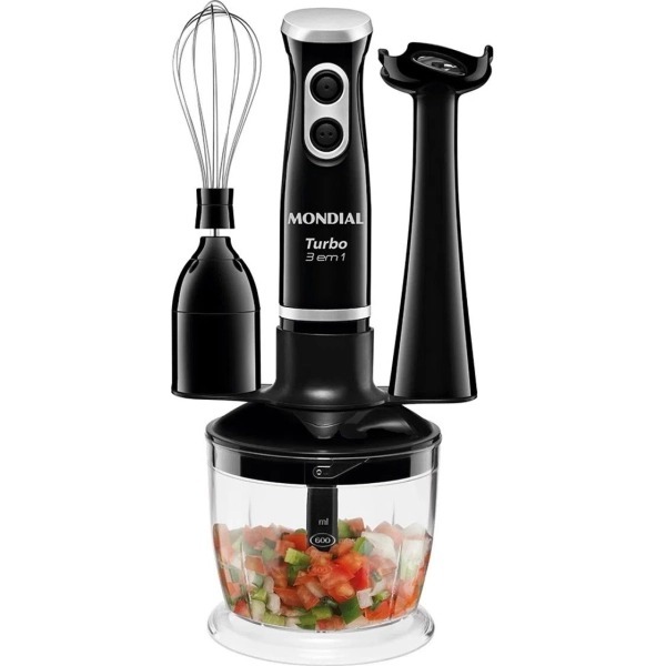 Mixer Mondial Turbo 3 en 1 350W Vaso 600 ml - Ciudad del Este