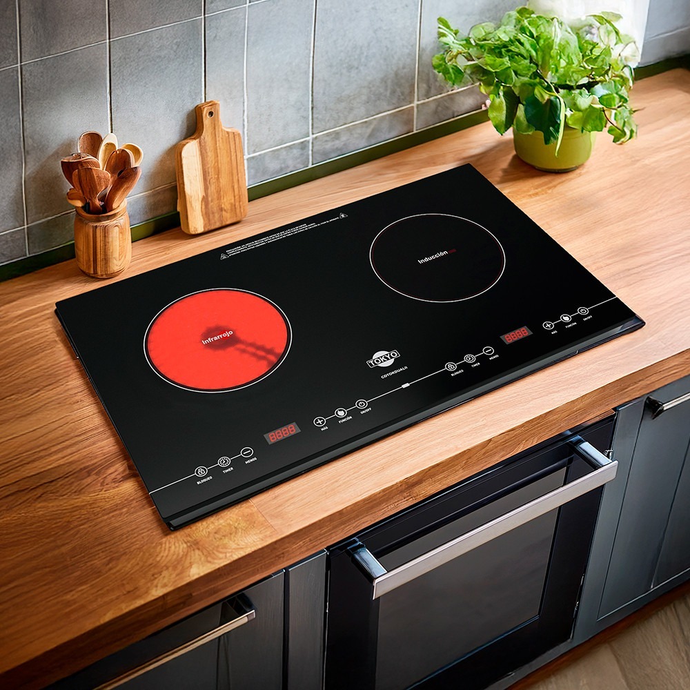 Placa Dual Vitrocerámica Tokyo Tokduali 4200W — Inducción + Infrarrojo — Ciudad del Este