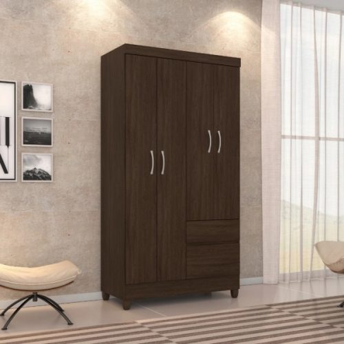 Ropero Lotus Movelmax 4 Puertas 2 Cajones Ébano — Ciudad del Este