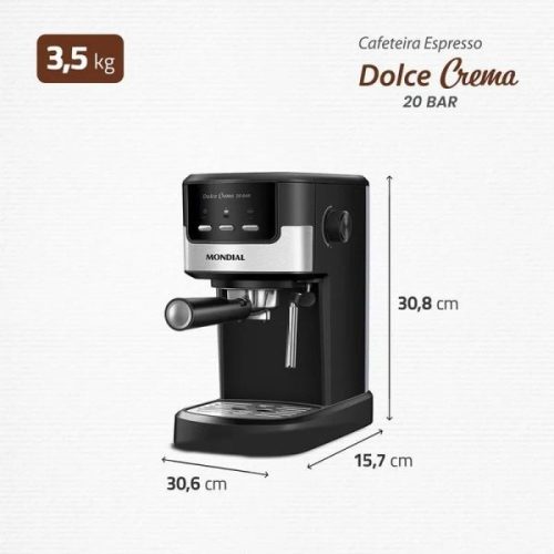 Cafetera Express Mondial Dolce Crema 20 Bar 1200W C-20-EC — Ciudad del Este