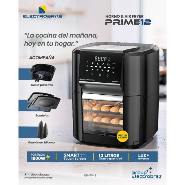 Horno Air Fryer Electrobras Prime 12 Digital 12L 1800W — Ciudad del Este