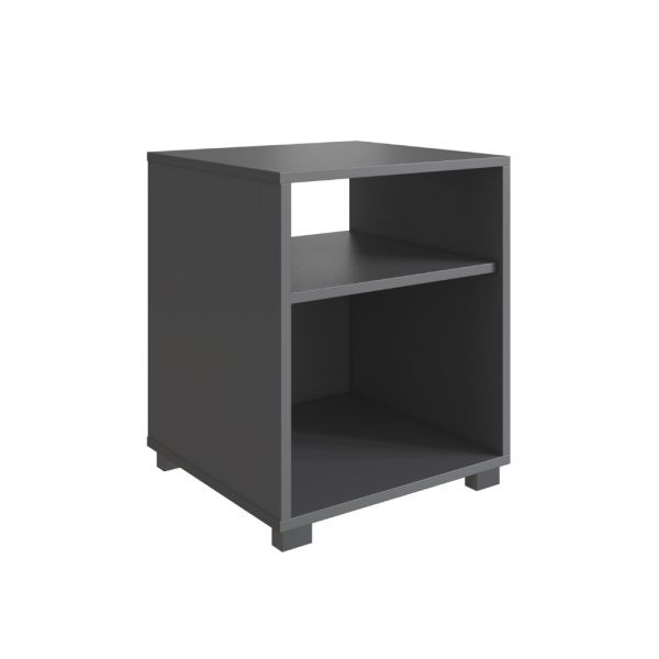 Mesa de Luz Siena Movelmax Grafito 1 Estante — Ciudad del Este