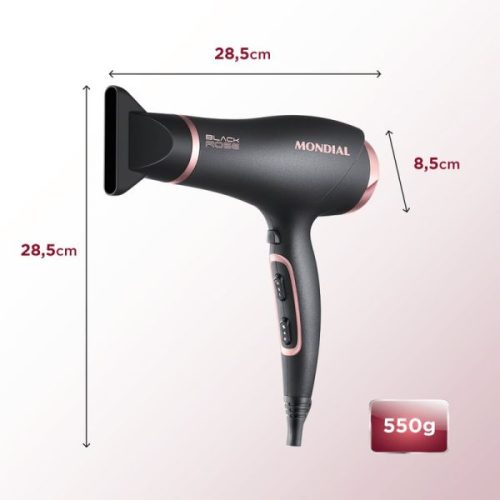 Secador de Pelo Mondial SC-37 Black Rose 2000W Turmalina - Ciudad del Este