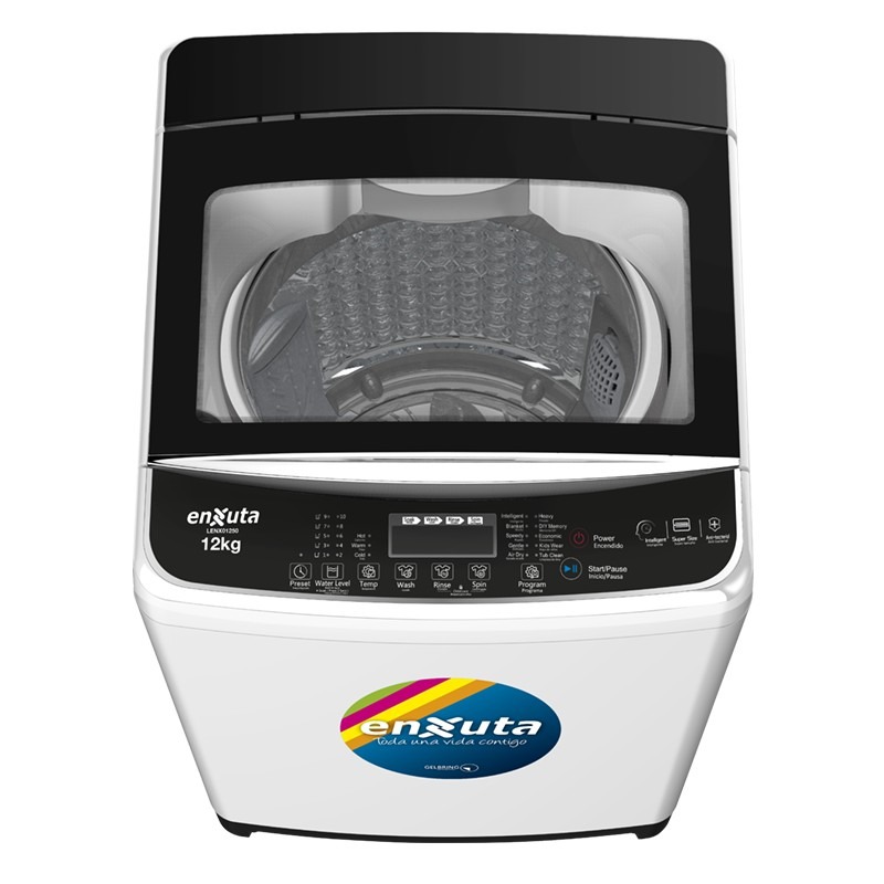 Lavarropas Automatico Enxuta 12kg Carga Superior Cuba de Acero - Ciudad del Este