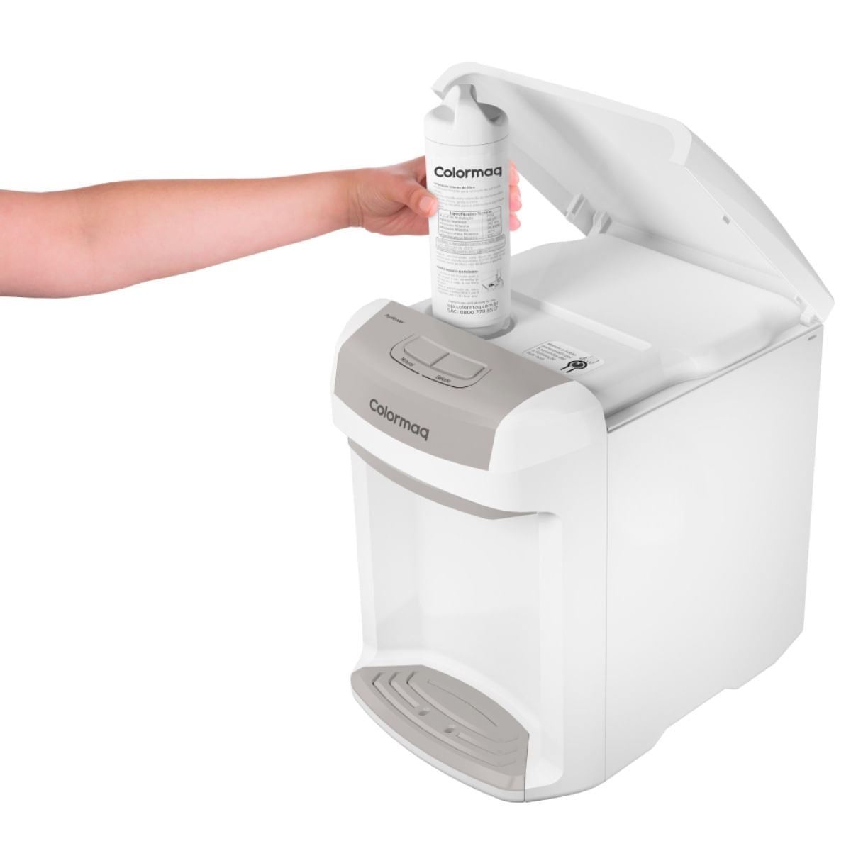 Purificador y Refrigerador de Agua Electrónico Colormaq Blanco — Ciudad del Este