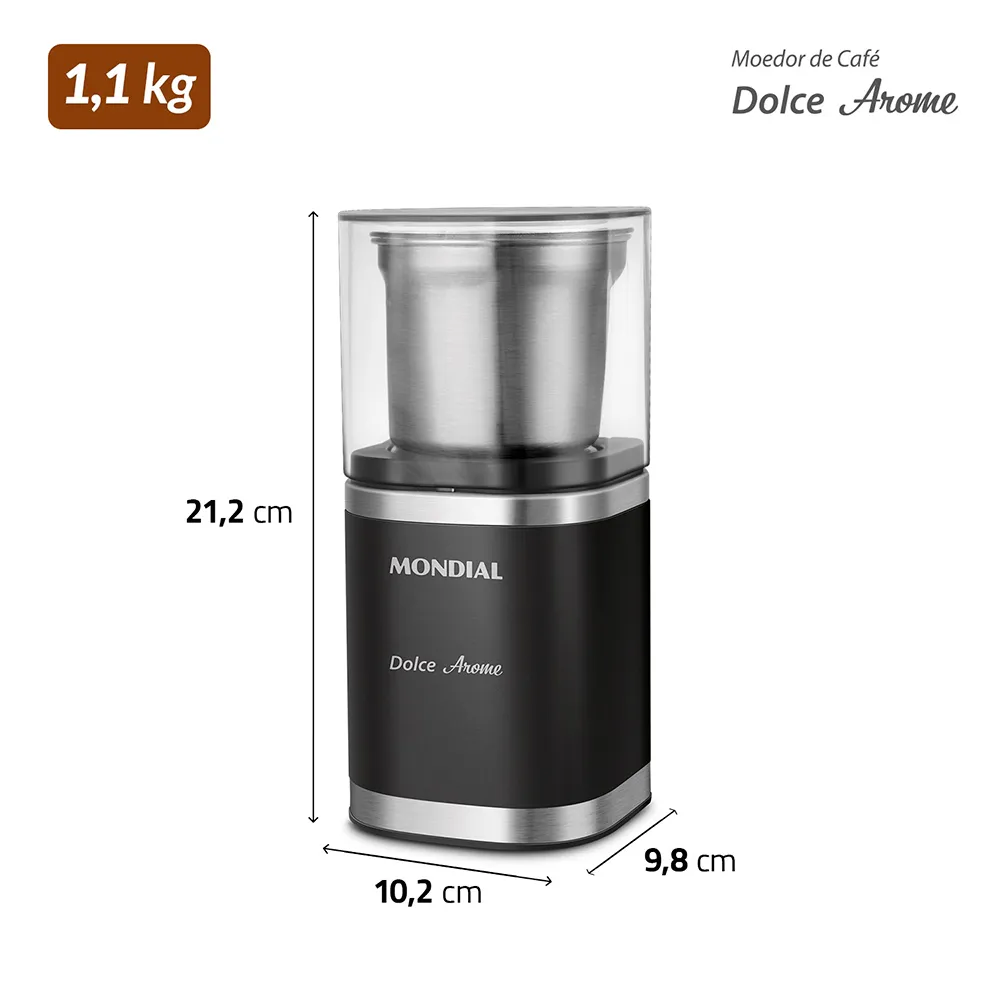 Moledor de Café Mondial Dolce Arome 60g Acero Inoxidable — CDE