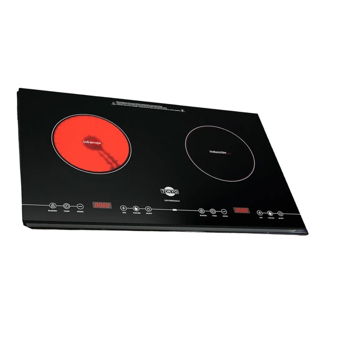 Placa Dual Vitrocerámica Tokyo Tokduali 4200W — Inducción + Infrarrojo — Ciudad del Este