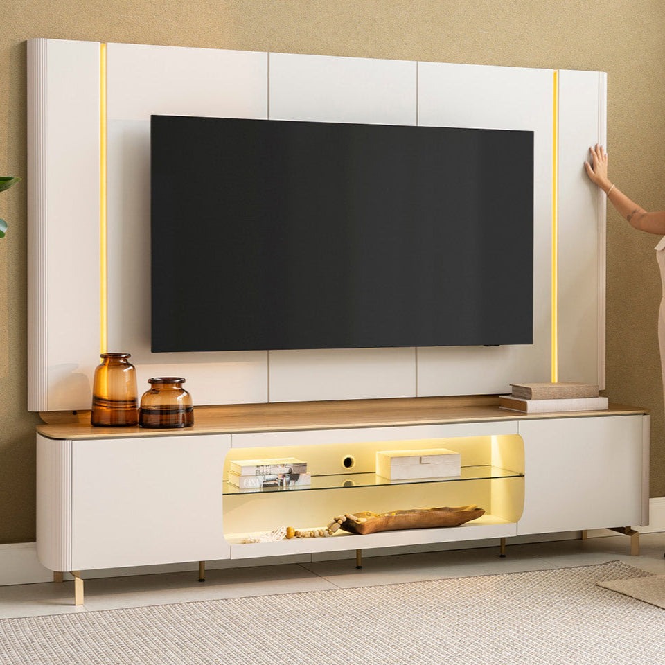 rack y panel Santorini con LED Ciudad del Este