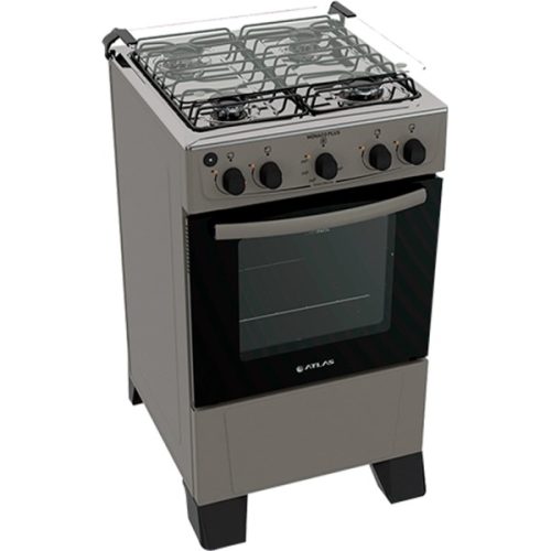 Cocina Atlas Monaco Plus 4 Hornallas Titanio Horno 60L — Ciudad del Este