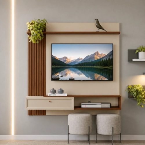 Panel para TV Alvorada Movelmax hasta 55 Freijó/Off White — Ciudad del Este