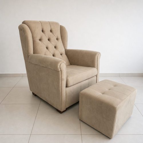 Poltrona Hamacable Oslo con Puff Capitoné — Ciudad del Este