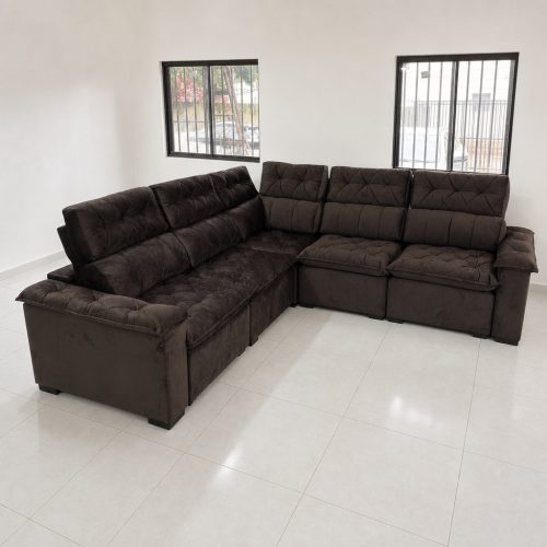 Sofá Esquinero Toscana Retráctil Reclinable 290x290 cm — Ciudad del Este