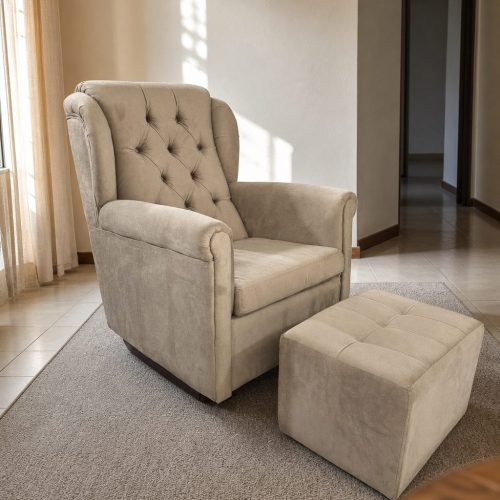 Poltrona Hamacable Oslo con Puff Capitoné — Ciudad del Este Poltrona Hamacable Oslo con Puff Capitoné — Ciudad del Este
