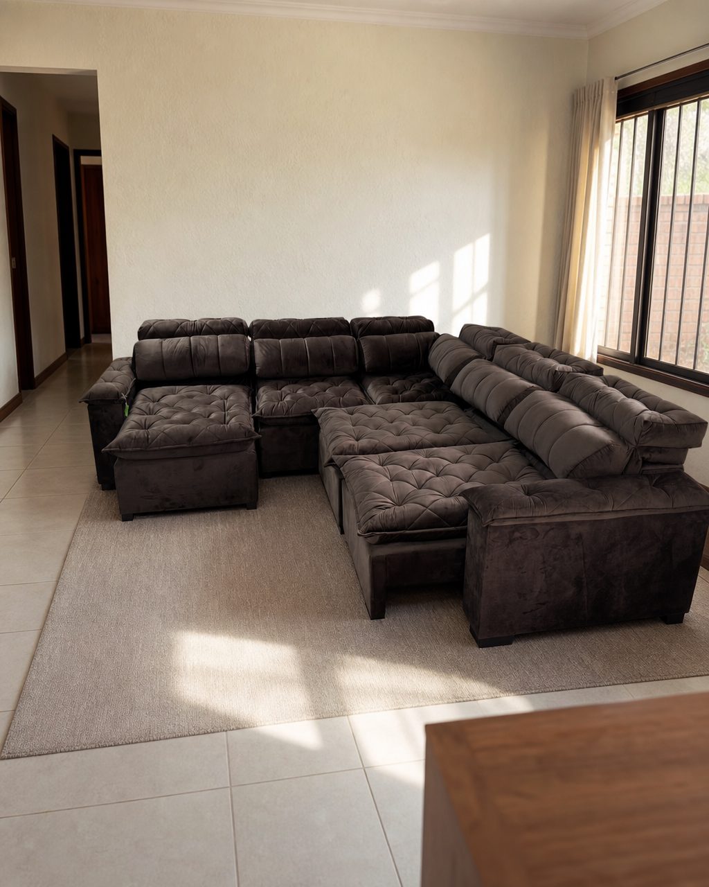 Sofá Esquinero Toscana Retráctil Reclinable 290x290 cm — Ciudad del Este