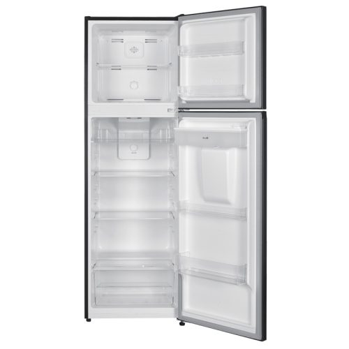 Heladera Enxuta 245 litros inox abierta, estantes de vidrio - Ciudad del Este