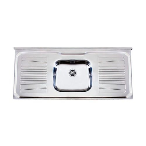Pileta de acero inoxidable Pianox 1,20 x 53 cm con una cuba