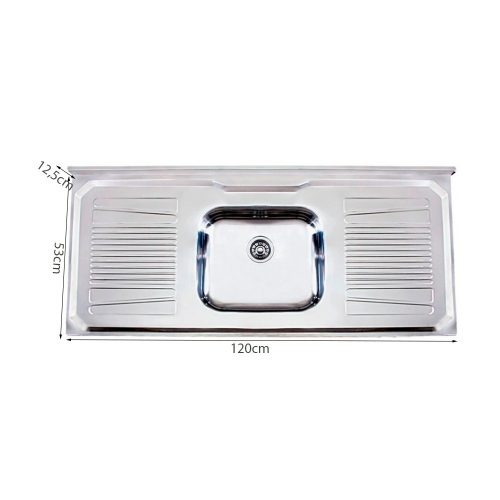 Medidas de la pileta inox Pianox: 120 x 53 x 12,5 cm Medidas de la pileta inox Pianox: 120 x 53 x 12,5 cm