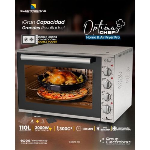 Horno Air Fryer Electrobras Optimus Chef EBHAF-110 110L 3000W — Ciudad del Este