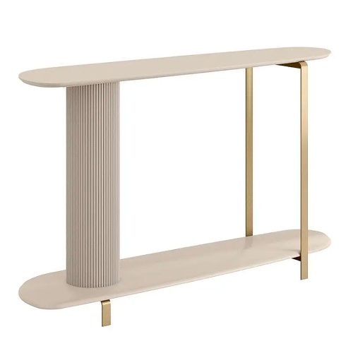 Aparador Olimpo con columna ripada y patas doradas Aparador Olimpo con columna ripada y patas doradas