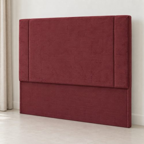 Cama Valentina 5 piezas 140 cm de ancho bordó — detalle de la cabecera Cama Valentina 5 piezas 140 cm de ancho bordó, detalle de la cabecera