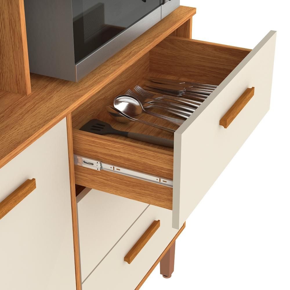 Cajón abierto del kit de cocina Modena